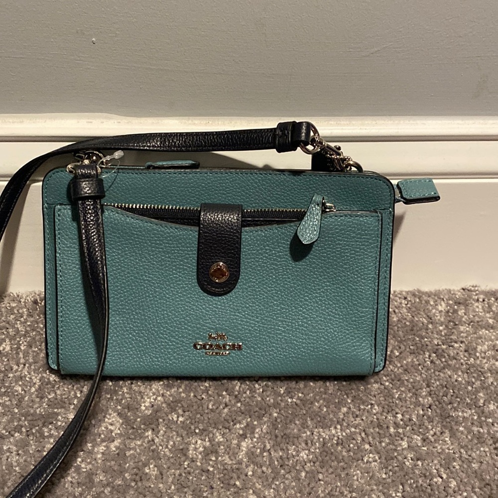 Coach Turquoise and Blue brand new cross body bag